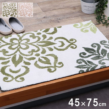 玄関マット 45x75cm マイクロファイバー 北欧風 滑り止め