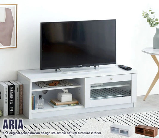 テレビ台 ガラス扉 ローボード 幅100cm 収納 ディスプレイ