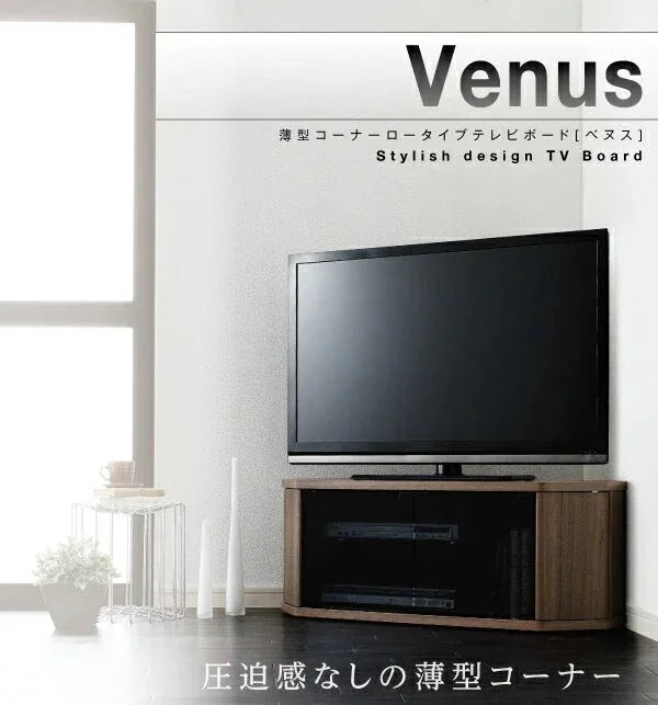 コーナーテレビボード 幅79cm 高さ73.8cm ミドルタイプ 薄型 ロータイプ 隠しキャスター 収納