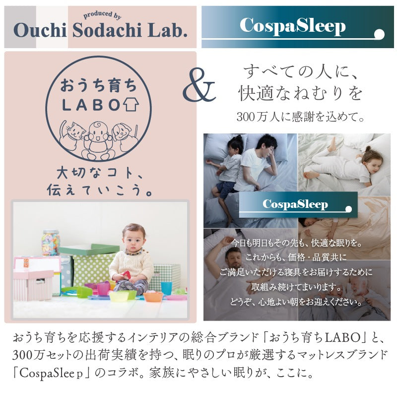 ファミリーマットレス 敷布団 ワイドキング300サイズ（シングルx3） 厚さ8cmタイプ 分割可能 大型マット