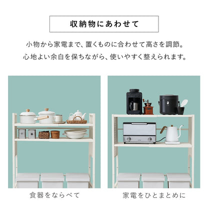 キッチン収納 ラック 幅も高さも調整できる ゴミ箱上ラック 有孔ボード 防水 パネルタイプ