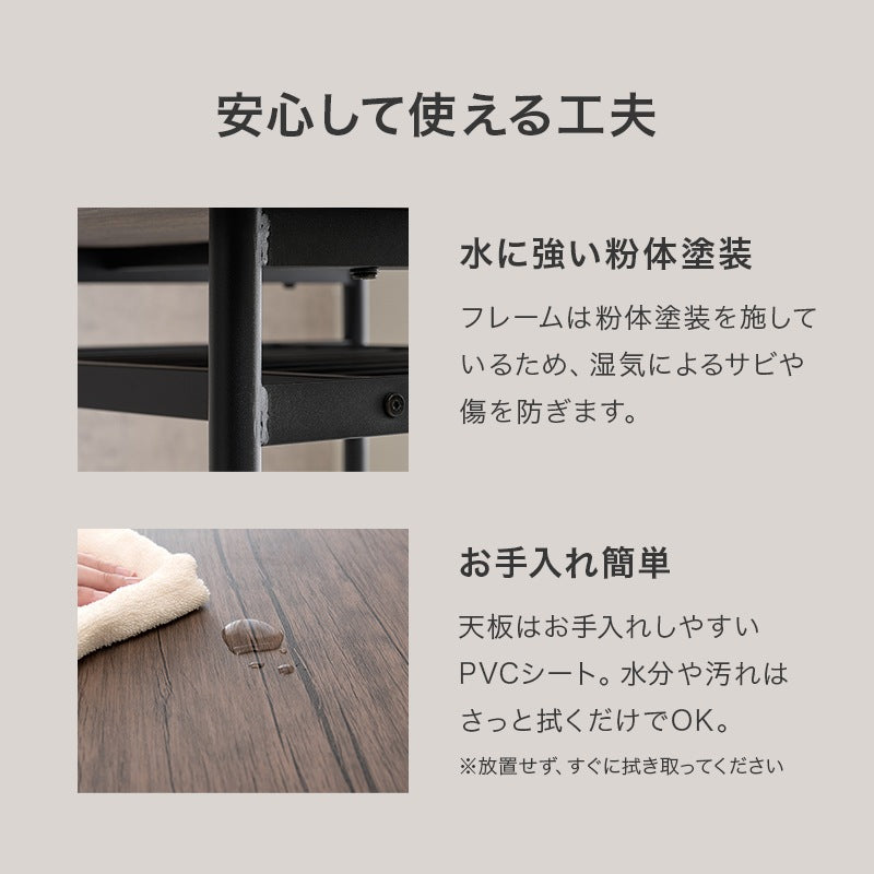 ダイニング3点セット 2人用 （棚付きダイニングテーブル + チェア2脚） クッション座面チェア