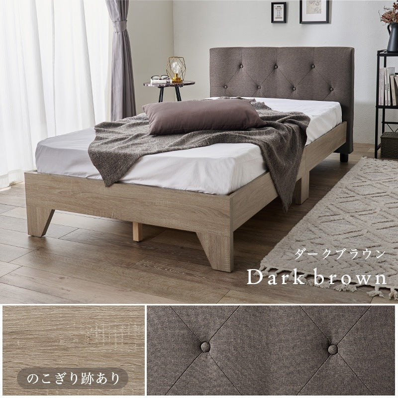 マットレス付シングルベッド 幅106cm 3色 ボンネルコイル ベッドセット 寝室家具