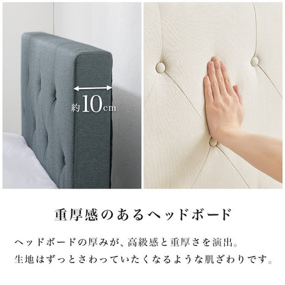 マットレス付シングルベッド 幅106cm 3色 ポケットコイル ベッドセット 寝室家具 マットレスセット
