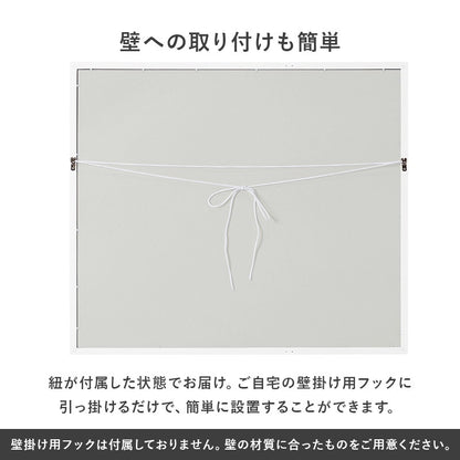 窓枠風 壁掛けミラー 75×65cm ウォールミラー 飛散防止加工 アンティーク 北欧 カフェ風 インテリア