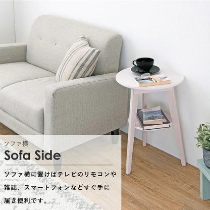 壁寄せサイドテーブル 高さ54cm 寝室 エントランステーブル