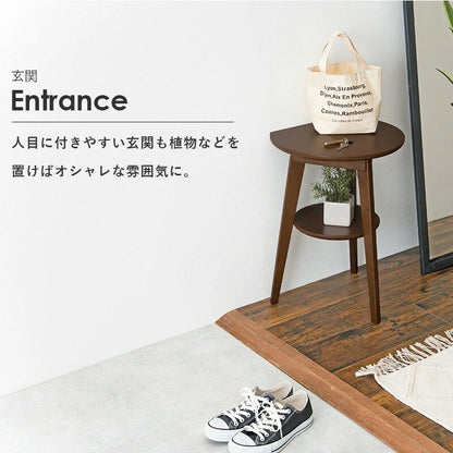 壁寄せサイドテーブル 高さ54cm 寝室 エントランステーブル