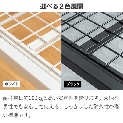 シングルベッド S ベッドフレーム 耐荷重200kg パイプベッド 高さ2段階 ヘッドレス