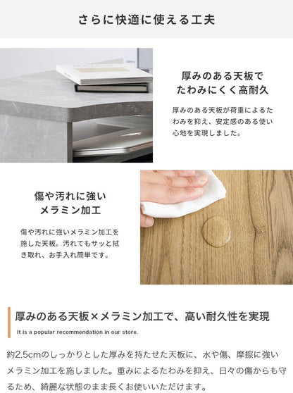 L字型デスク 幅100cm 収納多数 シンプル 引き出し 可動棚 配線収納